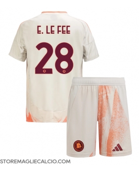 AS Roma Enzo Le Fee #28 Maglia Gara Trasferta Repliche 2024-25 Bambino Maniche Corte